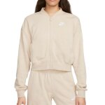 Sweat beige femme nike club flc os
