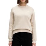 Sweat beige femme tommy hilfiger flag crew