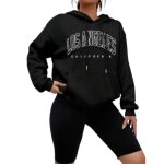 Sweat à capuche femme noir - logo los angeles - - noir Sweat à capuche femme noir - logo los angeles - - noir