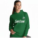 Sweat � capuche femme vert - design saint - �tienne - coton et polyester recycl� - - vert