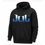 Sweat � capuche - npz - noir - logo d�grad� bleu - coupe classique - poche kangourou