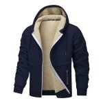 Sweat  capuche homme avec zippe doublure en polaire sweat - shirt chaud manches longues pour automne ...