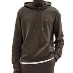 Sweat  capuche marron homme calvin klein jeans 350 terry monog