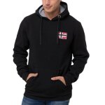 Sweat � capuche noir homme geographical norway fondant