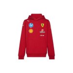 Sweat  capuche scuderia ferrari f1 pour enfant - cerise fonce