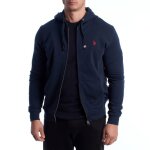 Sweat  capuche zipp pour homme 67931 - bleu marine