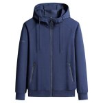Sweat à capuche zippé pour homme en coton printemps et automne casual sweat - shirt regular fit manches ... Sweat à capuche zippé pour homme en coton printemps et automne casual sweat - shirt regular fit manches ...