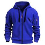 Sweat  capuche zipp homme en polaire automne hiver sweat - shirt regular chaud manches longues couleur ...