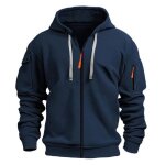 Sweat  capuche zipp homme polaire automne hiver sweat - shirt regular chaud manches longues couleur ...