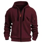 Sweat � capuche zipp� homme en polaire automne hiver sweat - shirt regular chaud manches longues couleur ...