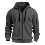 Sweat  capuche zipp homme en polaire automne hiver sweat - shirt regular chaud manches longues couleur ...