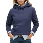 Sweat marine femme superdry plain hood