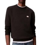Sweat noir homme calvin klein jeans badge terry