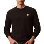 Sweat noir homme calvin klein jeans waffle badge