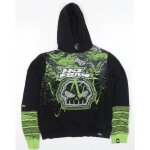Sweat polaire pour homme no fear noir vert et gris