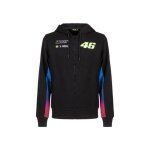 Sweat - shirt  capuche zipp fade vr46 wrt moto gp officiel noir