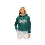 Sweat superdry femme athletic vert coton