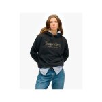 Sweat superdry femme metal noir coton
