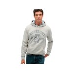 Sweat superdry homme athletic ess gris coton