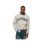 Sweat superdry homme athletic essentials gris coton