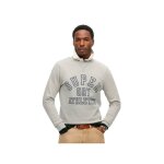 Sweat superdry homme athletic gris coton