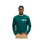 Sweat superdry homme athletic vert coton