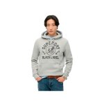 Sweat superdry homme label gris coton