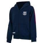 Sweat zipp� capuche - fc barcelona - enfant - bleu - manches longues - officiel