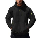 Sweat zipp� � capuche hommehoodie homme hiver en polaire avec poches multiple - taille eu - noir