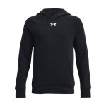 Sweatshirt � capuche enfant - under armour - rival fleece - noir - fleece int�rieur bross� - poche kangourou ...
