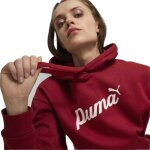 Sweatshirt  capuche - puma - ess + script - rouge - manches longues - femme