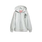 Desigual disney sweatshirt � capuche fille gris en coton m�lang�