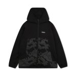 Sweatshirt � capuche zipp� boss enfant avec motif camouflage r�fl�chissant