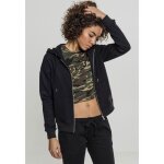 Sweatshirt  capuche zipp - urban classic - femme - noir - manches longues - confortable