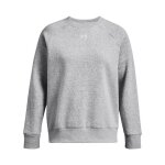 Sweatshirt femme - under armour - rival fleece crew - gris - fleece respirant - m�lange coton / polyester ...