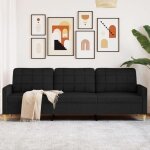 Sweet canapé relax - canapé à 3 places - noir 210 cm tissu 32410717 Sweet canapé relax - canapé à 3 places - noir 210 cm tissu 32410717