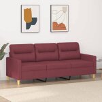 Sweet canapé relax - canapé à 3 places - rouge bordeaux 180 cm tissu 74340598 Sweet canapé relax - canapé à 3 places - rouge bordeaux 180 cm tissu 74340598