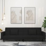 Sweet canap relax - canap - lit  2 places - avec deux oreillers noir velours 94543188