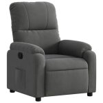 Sweet fauteuil relax contemporain - fauteuil inclinable - gris fonc� - tissu microfibre - 75x895x1035cm ...