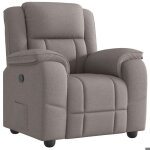 Sweet fauteuil relax contemporain - fauteuil inclinable taupe tissu - 96x99x102cm - 6511