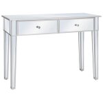 Sweet table caf - table console miroir mdf et verre 1065 x 38 x 765 cm - 29805833