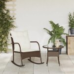 Sweety chaise à bascule de jardin avec coussins marron résine tressée - anticorrosion - 9kg cj1073 Sweety chaise à bascule de jardin avec coussins marron résine tressée - anticorrosion - 9kg cj1073