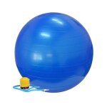 Swiss ball ballon de fitness gymnastique pour pilates yoga renforcement du dos avec pompe ballon - bleu ...