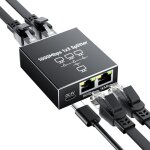 Switch ethernet 3 ports switch rj45 splitter 1000mbps multipr hub ethernet rj45 1  3 pour ordinateur ...