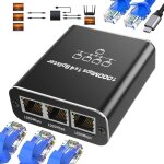Switch ethernet 4 ports 1000mbps splitter rj45 1  4 avec cable dalimentation de type c gigabit lan rpartiteu ...