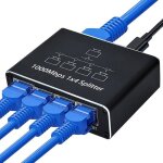 Switch ethernet 4 port switch rj45 splitter 1000 mbps hub ethernet rj45 1 � 4 pour ordinateur hub commutateur ...