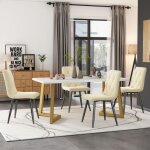 Sykt 117  68cm ensemble de salle  manger (5 pices) table  manger avec 4 chaises table de cuisine ...