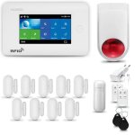 Systeme dalarme maison wifi + gsm huxgo hxa006 + sirne sans fil 1x dtecteur de mouvement 9x capteur ...