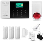 Systeme dalarme wifi + gsm 2g huxgo hxa005 + sirne sans fil 3x dtecteur de mouvement 1x capteur de ...