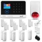 Systeme dalarme wifi + gsm 4g lte huxgo hxa003 + sirne sans fil 7x dtecteur de mouvement 7x capteur ...